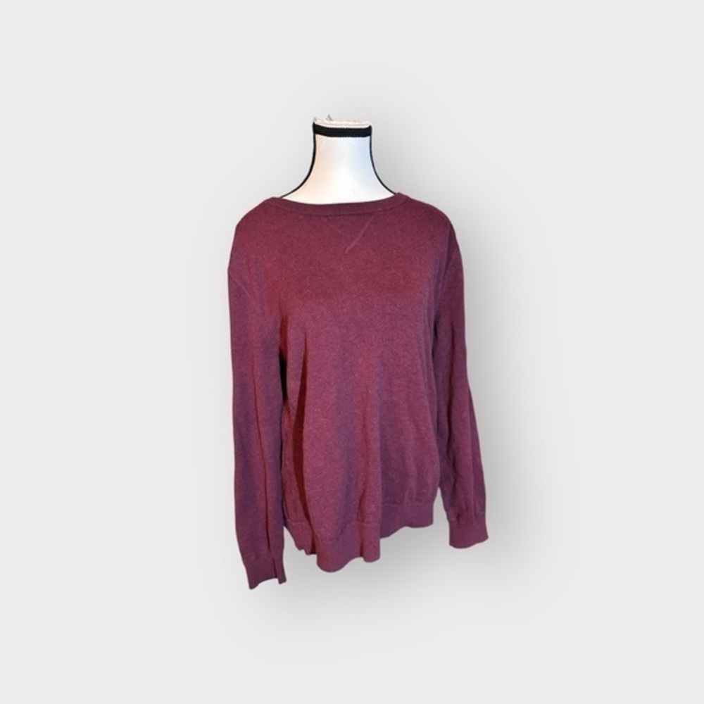 Women’s Banana Republic Large Burgundy Red 100% Cotton Pullover Sweater